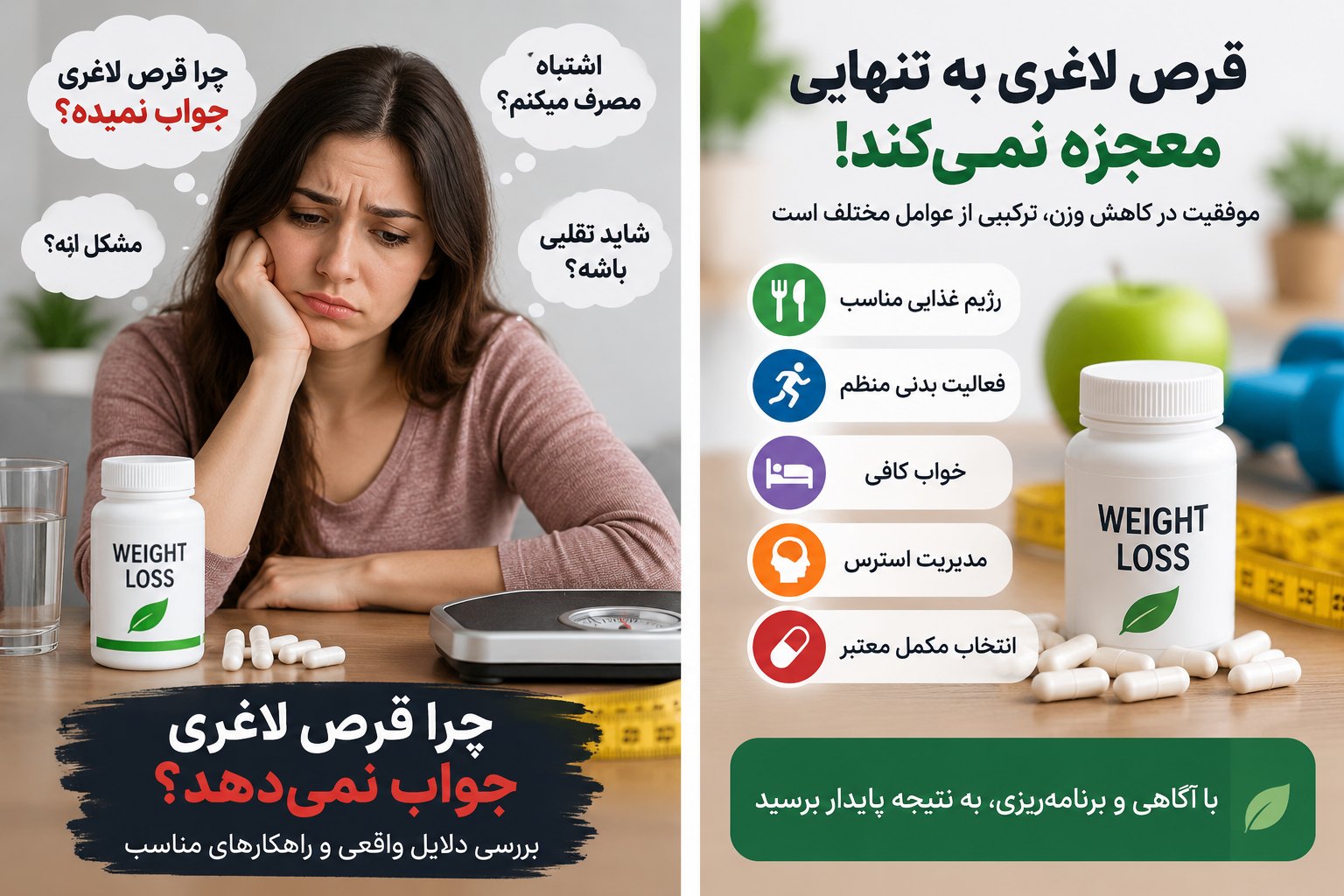 چرا قرص لاغری جواب نمیده